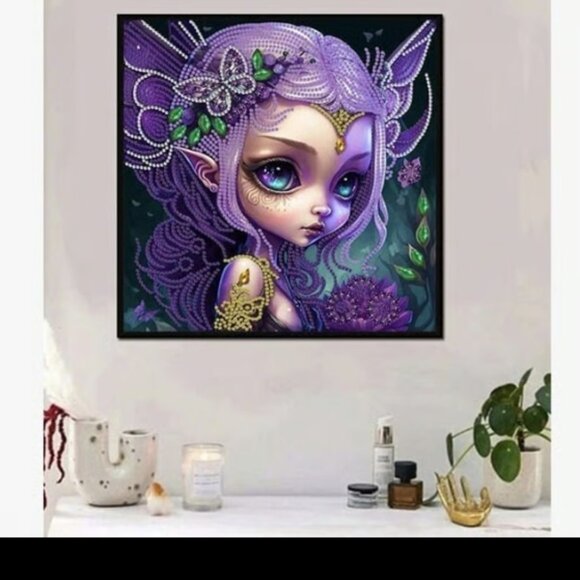 Purple Girl Elf Diamond Painting Kit #119 - Picture 3 of 5